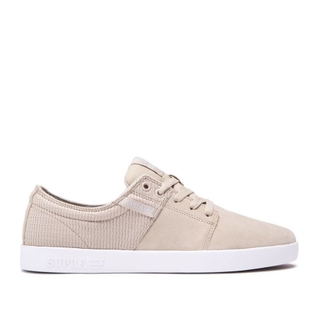 Supra Stacks II Mens Low Tops Shoes Beige UK 47MQW